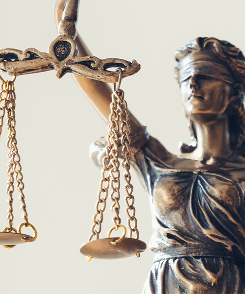 Lady Justice holding scales